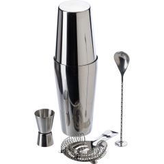 Set da cocktail, shaker, 4 pz, argento, V1818-32