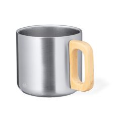 Tazza in acciaio inossidabile riciclato da 400 ml, argento, V2078-32