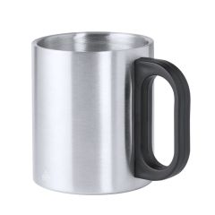 Tazza in acciaio inossidabile riciclato da 300 ml, argento, V2080-32