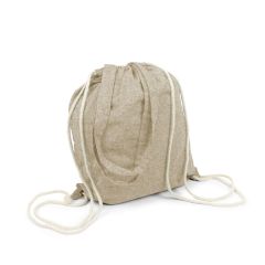 Recycled cotton bag 2 in 1, drawstring bag and shopping bag | Jamarion, V2149