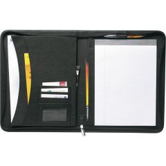 Konferenzmappe A4 mit Notizbuch, Schwarz, V2307-03