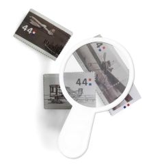 Magnifying glass, white, V2428-02