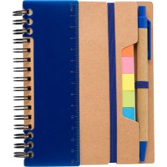 Porta memo, quaderno, penna a sfera, righello, note adesive, V2991