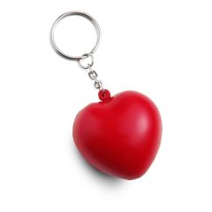 Portachiavi, cuore antistress, rosso, V4018-05