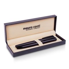 Set da scrittura Mauro Conti, penna a sfera e penna roller ball | Sarah, nero, V4831-03