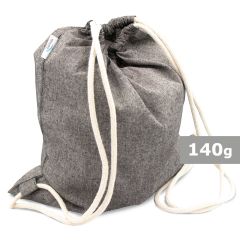 Borsa con cordino in cotone riciclato e poliestere riciclato BRIGHT | Jose, V4869