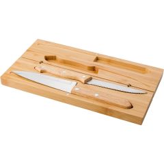Set di coltelli in bambù, marrone, V4893-17