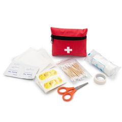 Erste-Hilfe-Set in Tasche, 7 Teile | Holden, Rot, V5592-05