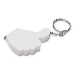 Portachiavi come questo, metro a nastro 1m, bianco, V5630-02