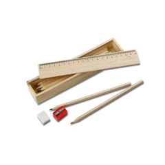 Školski set, etui za olovke, 12 olovaka, ravnalo, gumica i oštrač za olovke, V6128
