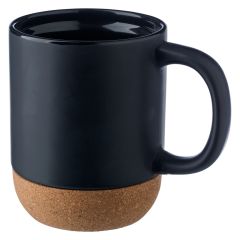 Tazza in ceramica da 300 ml con dettaglio in sughero, V6985