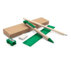 Schulset, Federmäppchen, Bleistift, Kugelschreiber, Lineal, Radiergummi und Anspitzer | Tobias, V7869