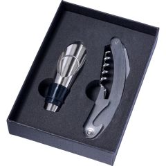 Set di vino, 2 pz, nero, V7983-03