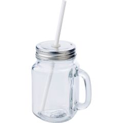 Barattolo da bere 480 ml con cannuccia, misto, V8485-00
