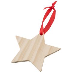 Christmas hanger star, beige, V8820-18