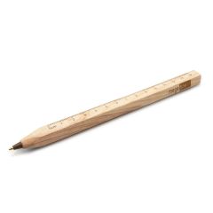 Penna a sfera in legno con fusto a sezione quadrata | Arisoa, misto, VA083-00
