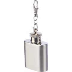 Hip flask 30 ml, obesek za ključe, srebrna, VA136-32
