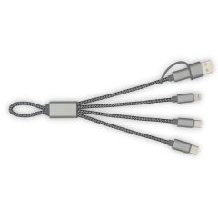 Kabel za polnjenje in sinhronizacijo BrandCharger Trident 2, temno siva, VA556-15