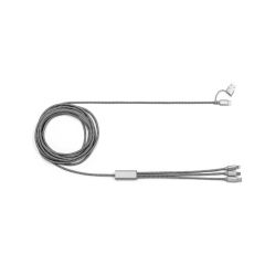 Charging cable BrandCharger Trident 2+, temno siva, VA557-15
