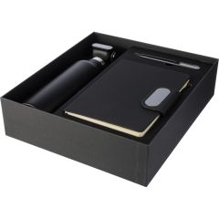 Set regalo, thermos, penna a sfera, taccuino, scatola regalo, nero, VA586-03