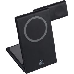 Magnetic wireless charger 3 in 1, 15W, black, VB139-03