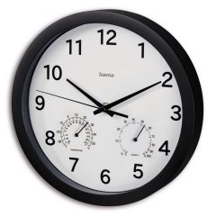 Wall clock, thermometer, hygrometer Hama, nero, VH054-03
