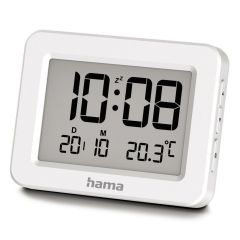 Electronic desk clock with alarm Hama Kos, white, VH059-02