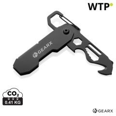 Gear X zložljiva EDC orodje z zaponko in odrezovalnikom za pakete, črna, XDP221.2701