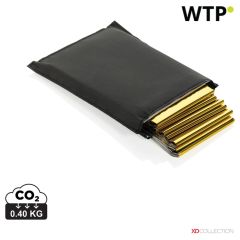 Solra emergency blanket in RCS recycled RPET pouch, črna, XDP239.5501