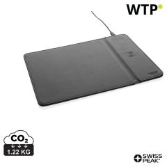 Swiss Peak RCS recikliran PU 10W brezžični polnilni podloga za miško, črna, XDP300.241