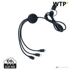 Cavo 6-in-1 in TPE riciclato e plastica riciclata RCS, nero, XDP302.481