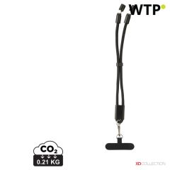 Ura za roko LoopAmp RCS RPET nastavljiv trak za telefon, kabel 60W, črna, XDP302.5701
