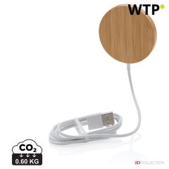 10W bambusni magnetski brezžični polnilec, rjava, XDP302.639