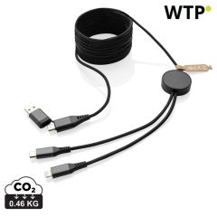 Cavo 4-in-1 da 3 metri in PET riciclato Terra RCS, grigio, XDP302.6402