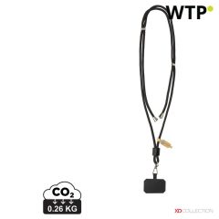 CarryLoop RCS nastavljiva vrvica za telefon iz recikliranega PET-a, črna, XDP302.8101