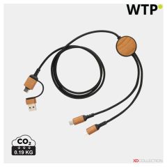 Cavo 6-in-1 in plastica riciclata certificato RCS Ohio, nero, XDP302.861