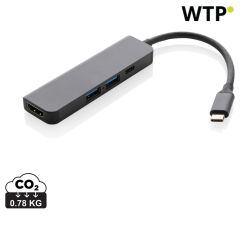 Terra RCS recycled aluminium hub with HDMI input, siva, XDP308.652