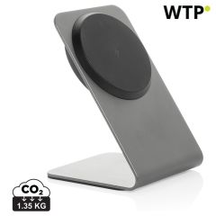 Terra aluminijast stojalo za telefon za brezžično polnjenje z magnetom 15W, siva, XDP309.1002