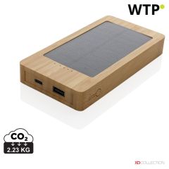 Sunwick 10.000 mAh bambusov solarni powerbank, rjava, XDP322.399