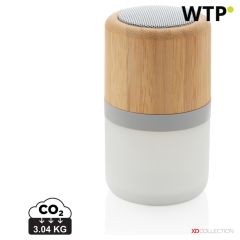 Altoparlante a luce cambiamento colore 3W in bambù, bianco, XDP329.343