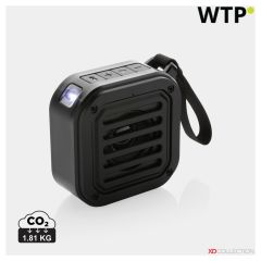 3W RCS recycled plastic wireless sunwave solar speaker, black, XDP331.031