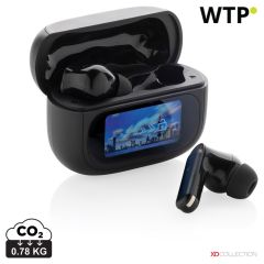 Airtune RCS recycled plastic ANC earbuds with touch screen, black, XDP331.1201