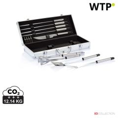 12-delni set za žar v aluminijasti škatli, srebrna, XDP422.182