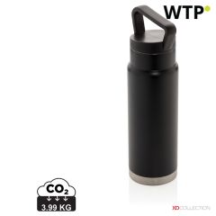 Auslaufsichere Vakuum-Trinkflasche mit Griff für unterwegs, Schwarz, XDP436.921