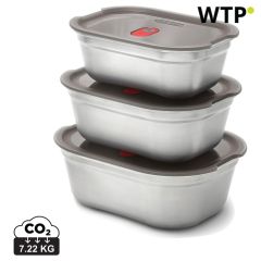 Black+Blum Mealprep škatla 3-delni komplet majhna, srednja, velika, siva, XDP439.2102