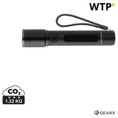 Gear X RCS recycled aluminium USB-rechargeable torch, črna, XDP513.901