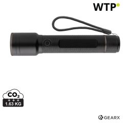 Gear X RCS recycled aluminium USB-rechargeable torch large, nero, XDP513.921