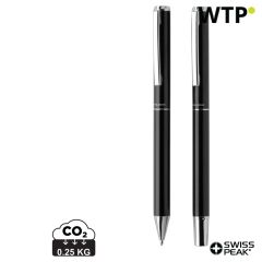 Swiss Peak Cedar RCS certified recycled aluminium pen set, črna, XDP611.161