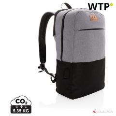 Modern 15.6 USB & RFID laptop backpack PVC free, black, XDP760.051