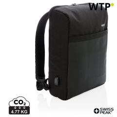Swiss Peak 15 anti-theft RFID & USB backpack PVC free, black, XDP762.371